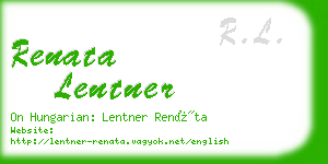 renata lentner business card